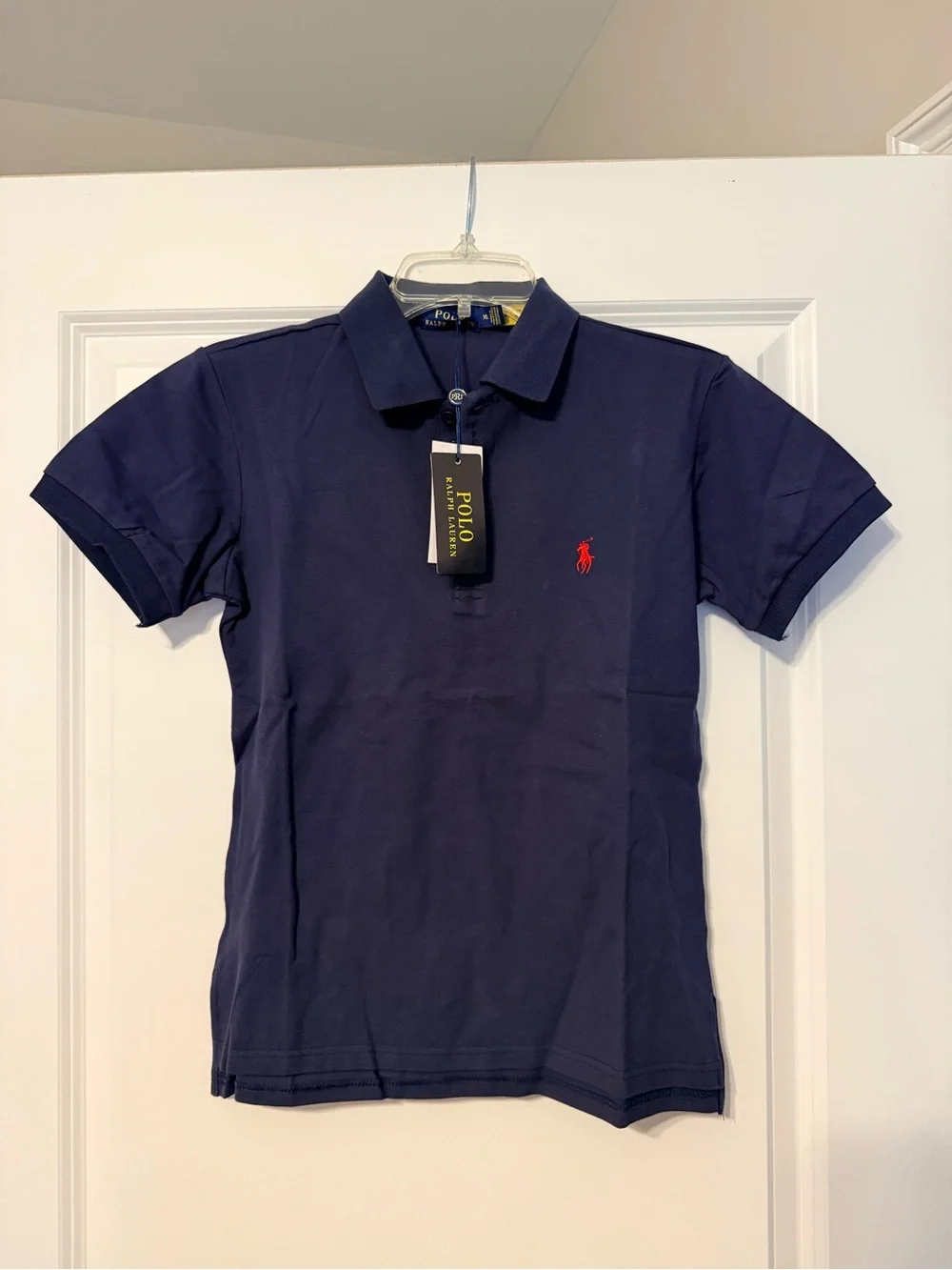 Ralph Lauren Kids Navy Polo with Red Pony Embroidery